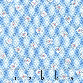 30's Playtime - Daisy Chain Sky Yardage