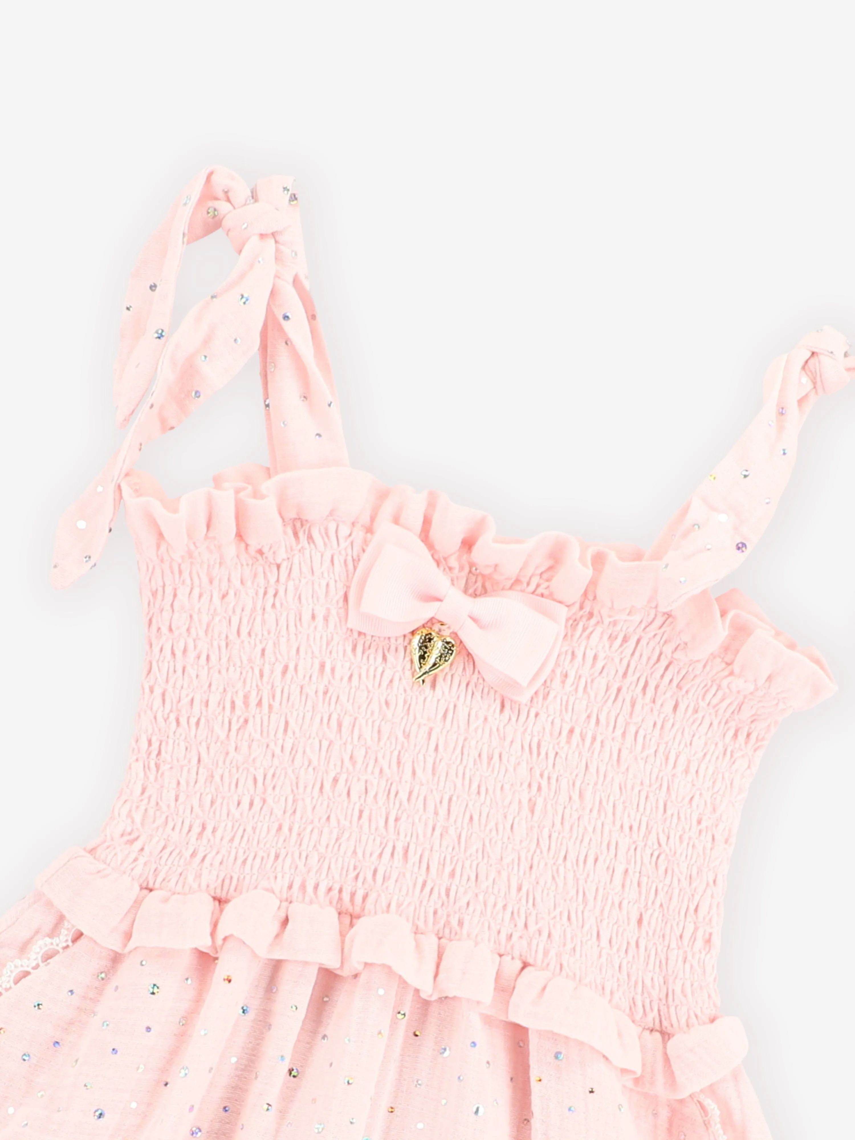 Angels Face Girls Bali Sparkle Playsuit in Pink