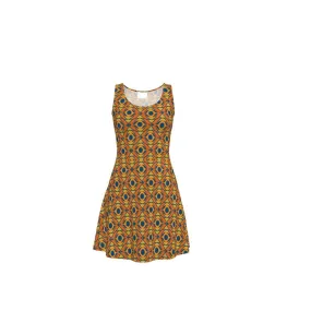 Art Deco Sereis, Eyelets Skater Dress -XS-4XL - 2 year guarantee on print and stitch finish