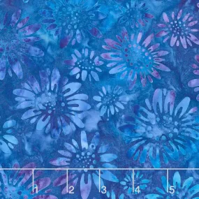 Artisan Batiks - Greenhouse 3 Daisy Field Cornflower Yardage