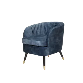 Aurora Chair - Cool Blue Vintage Velour Finish