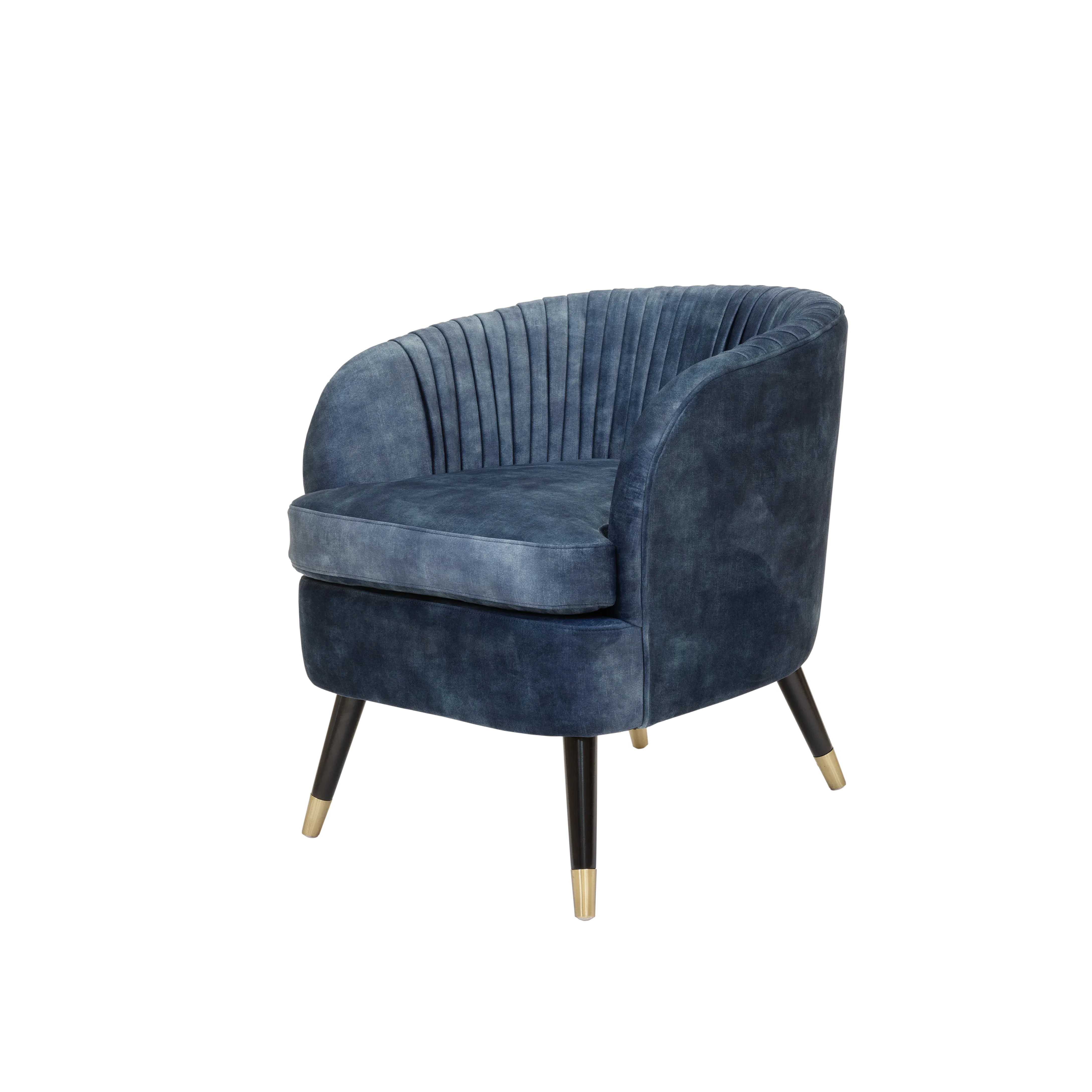 Aurora Chair - Cool Blue Vintage Velour Finish