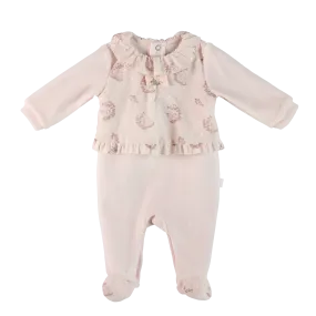 Babygrow - Pink Velour Bunnies