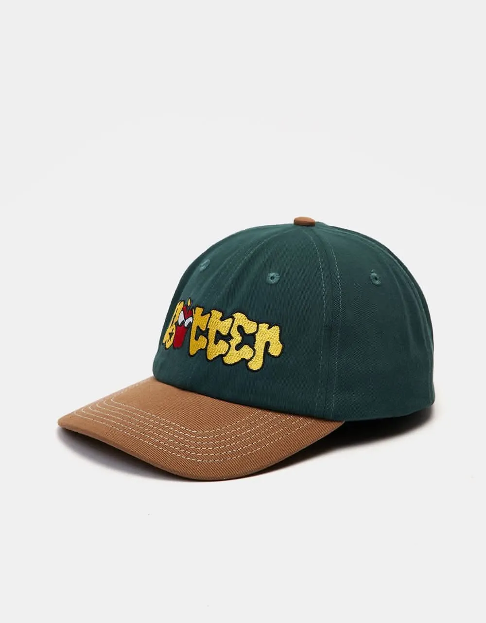 Butter Goods Big Apple 6 Panel Cap - Forest/Brown