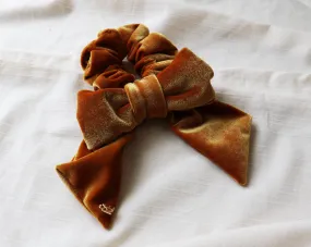 Camel Brown Ribbon Scrunchie