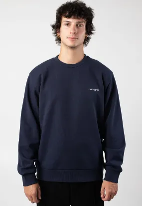 Carhartt WIP - Script Embroidery Air Force Blue / White - Sweater