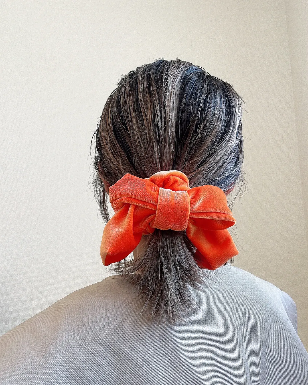 Carrot Orange Ribbon Scrunchie