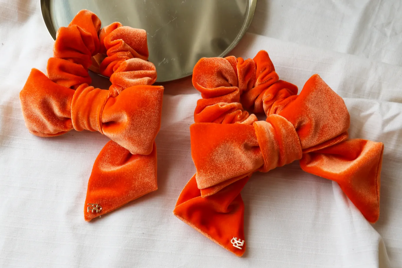 Carrot Orange Ribbon Scrunchie