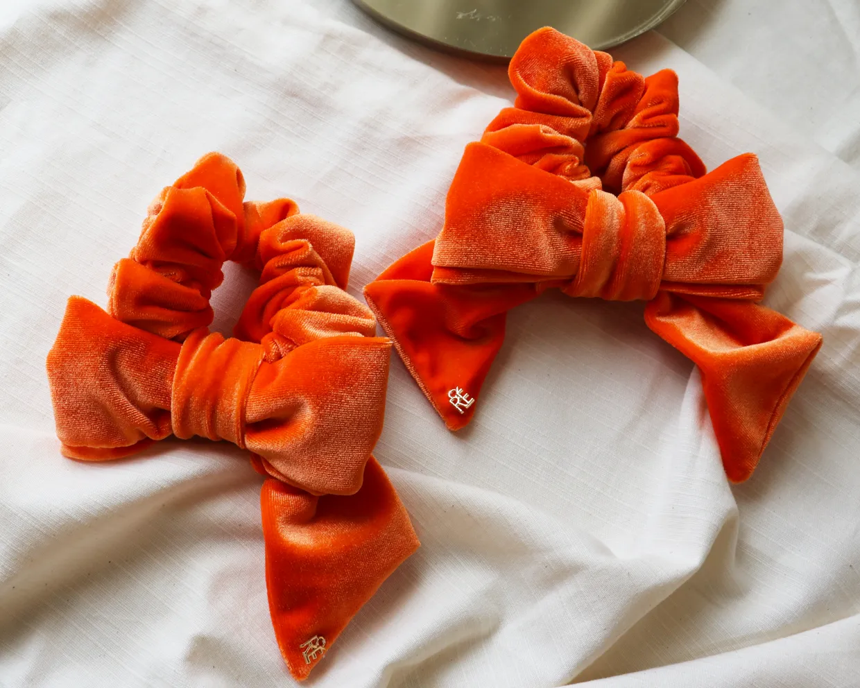 Carrot Orange Ribbon Scrunchie