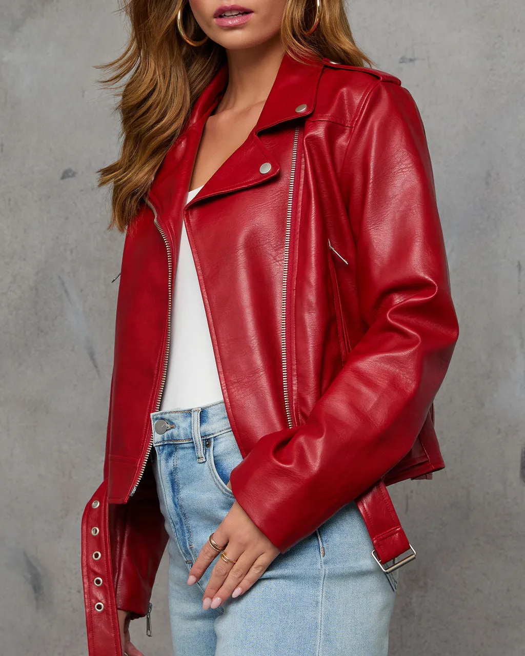 Cool Vibes Leather Moto Jacket