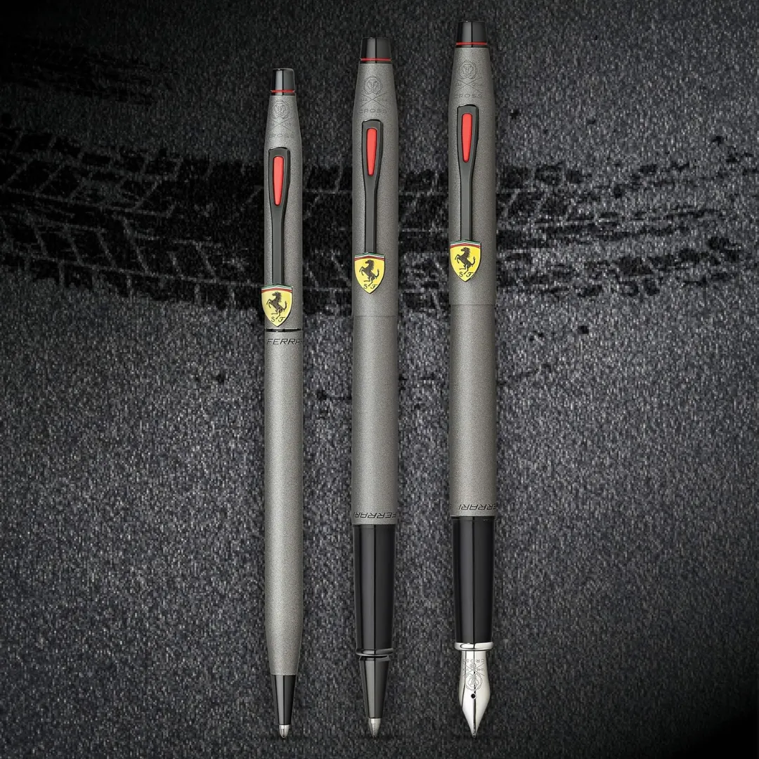 Cross Ferrari Classic Century Rollerball Pen - Titanium Gray Satin Lacquer