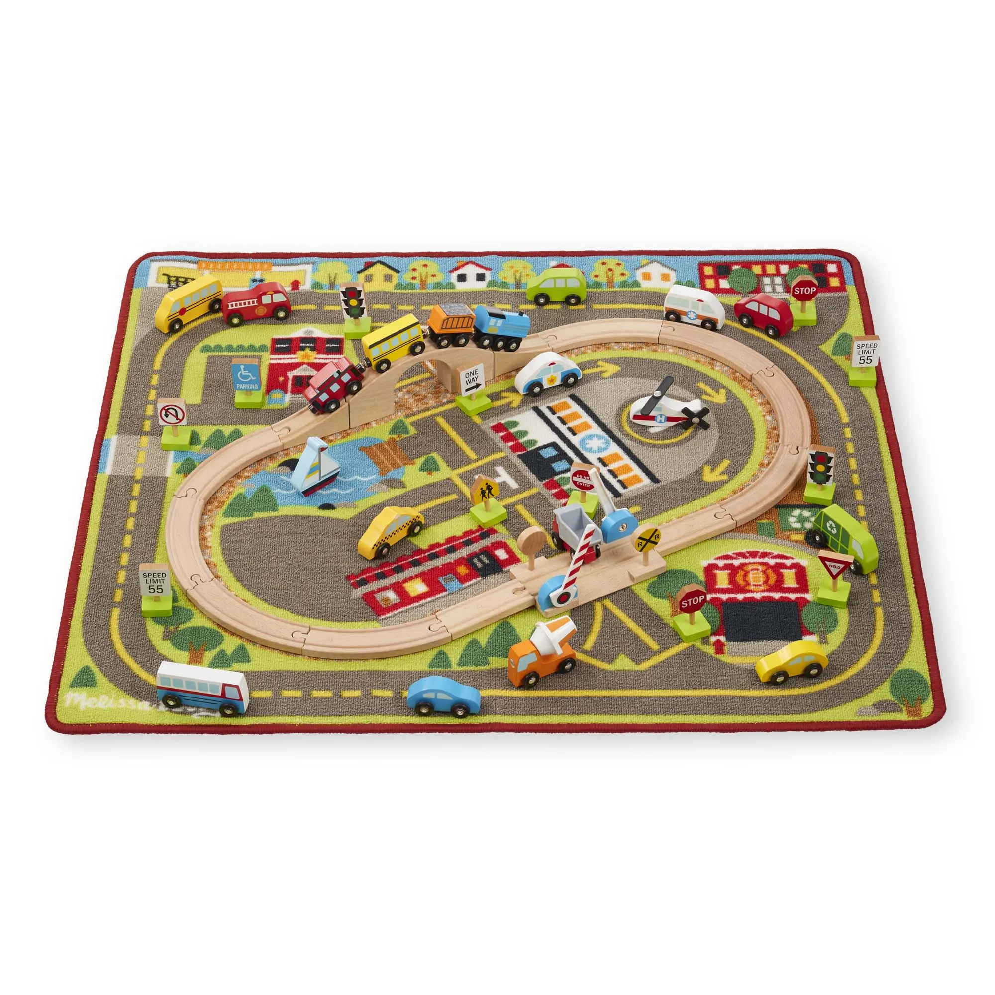 Deluxe Multi-Vehicle Activity Rug Play Set