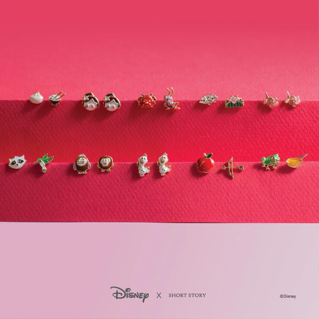 Disney Earring Epoxy Mulan Mushu & Cri-Kee