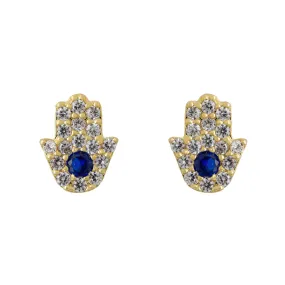 Earring Diamante Hamsa Hand