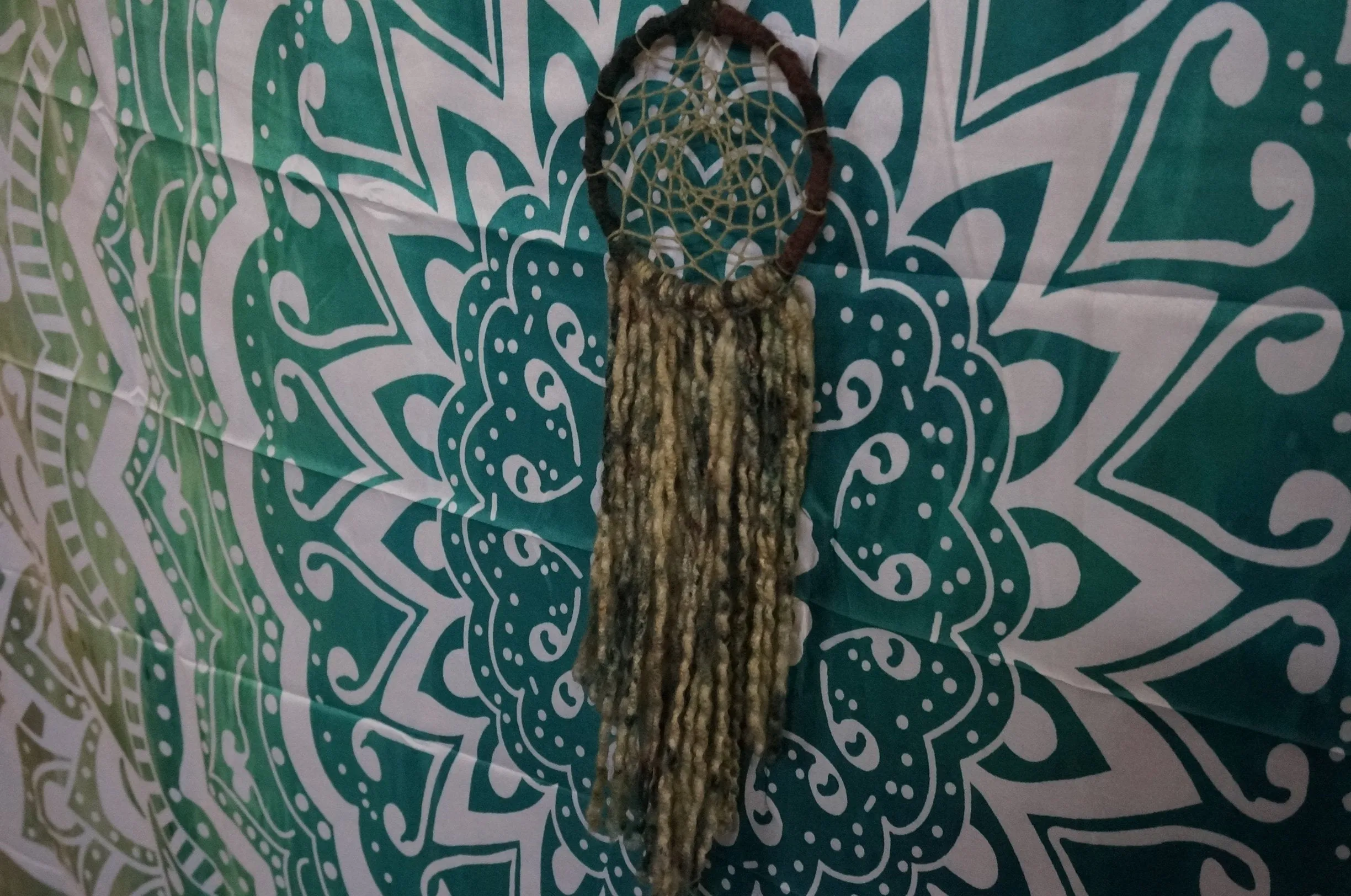 Forest Green Macrame Dream Catcher Wall Hanger - Caliculturesmokeshop.com