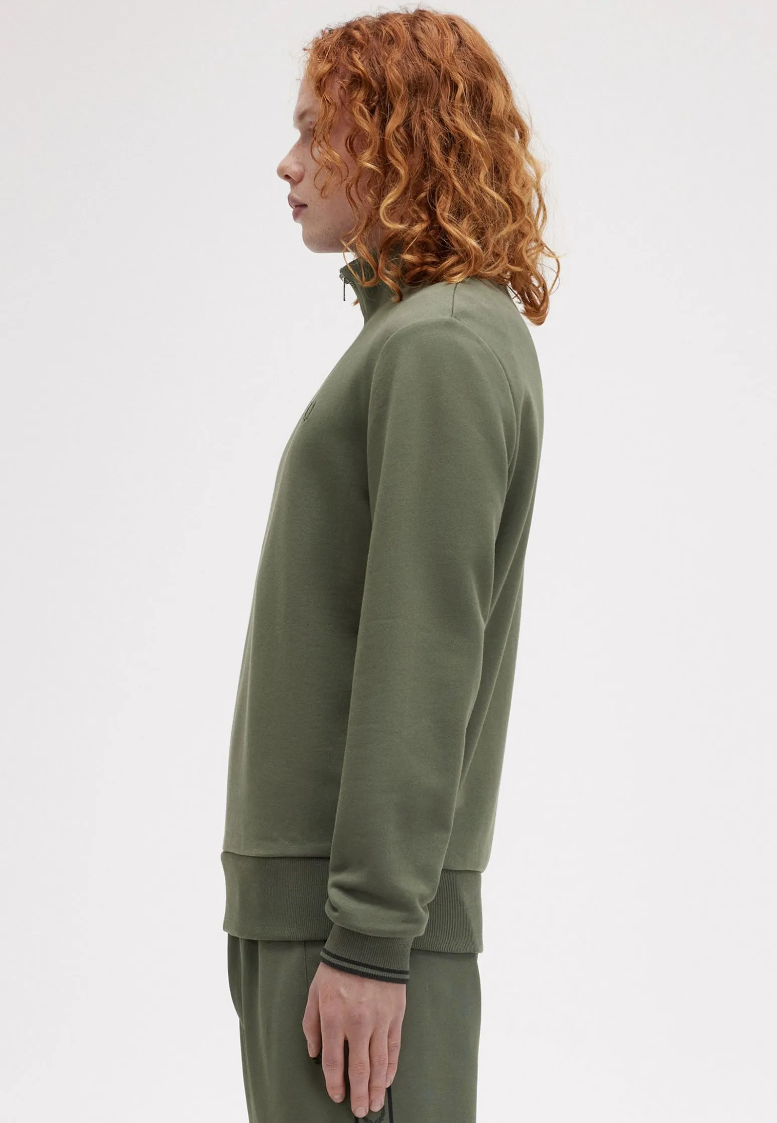 Fred Perry - Half Zip Laurel Wreath Green/Night Green - Sweater