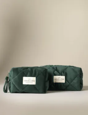 Green Small Velvet Wash Bag