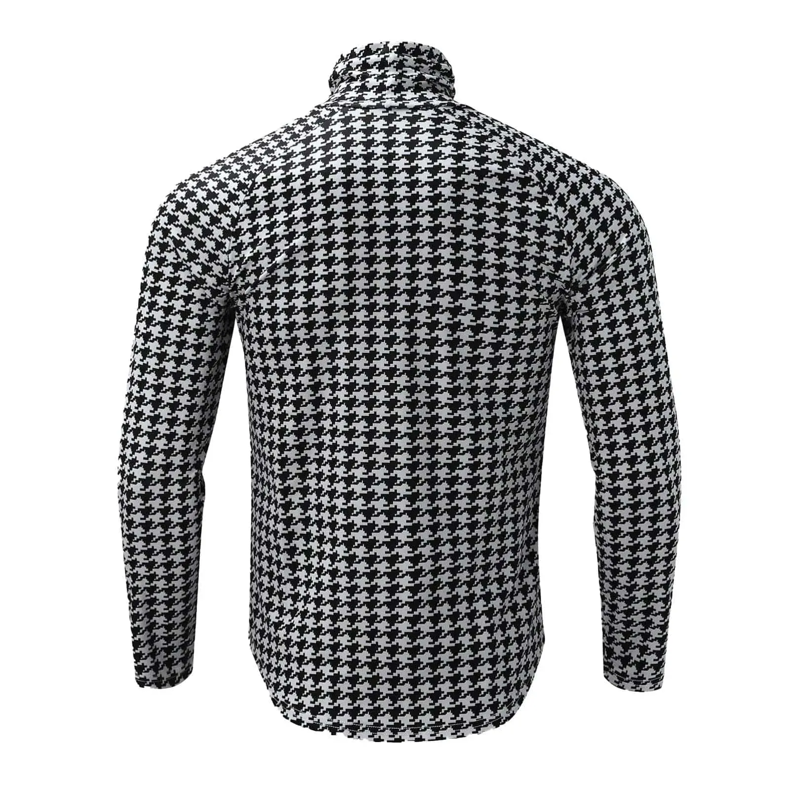 Hip Hop Streetwear: Men's Plaid Turtleneck Slim Long Sleeve Pullover Sweater