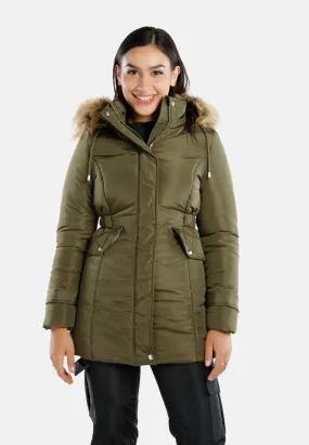 Long Puffer Jacket Hoodie