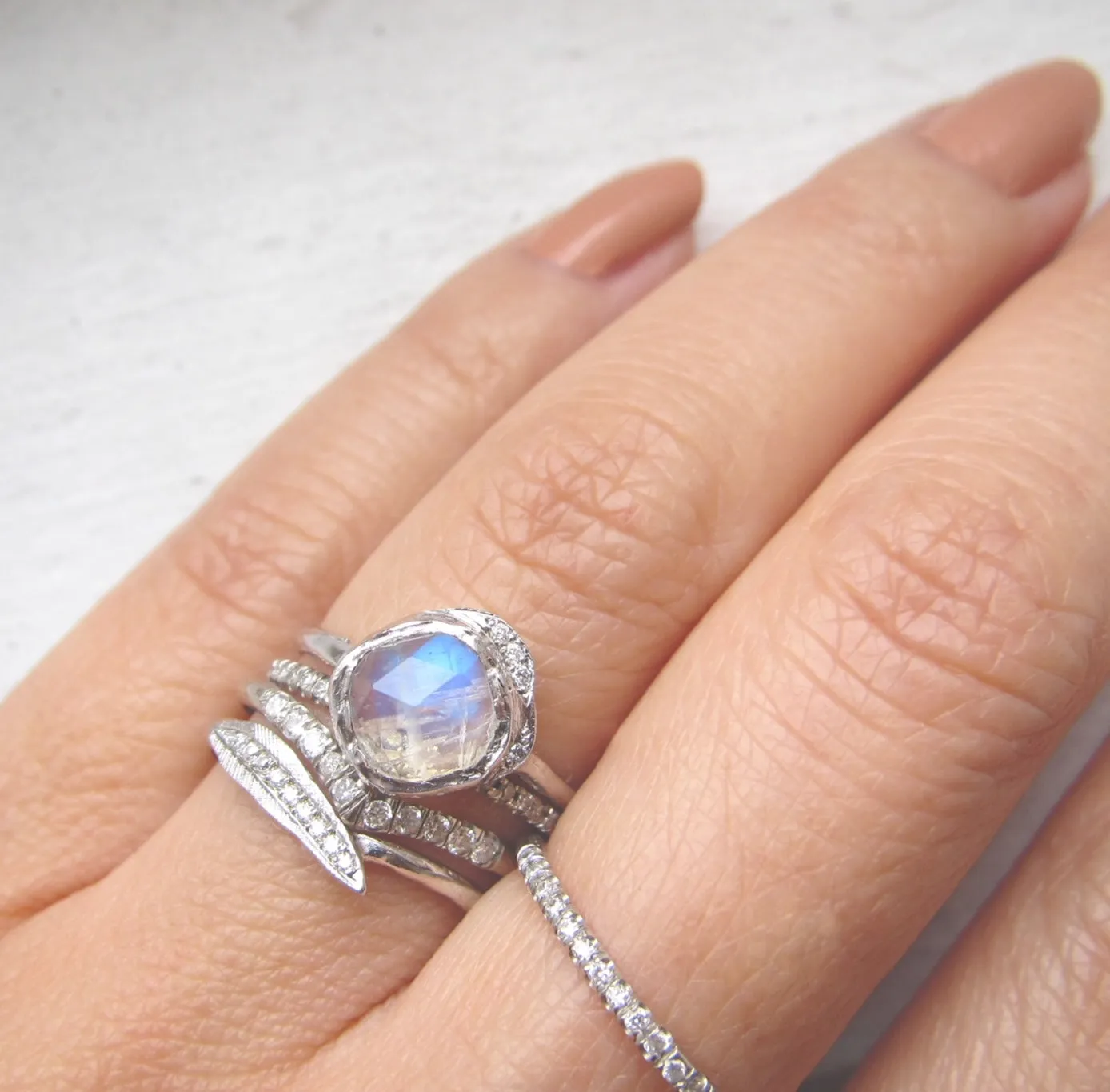 Mini Cove Moonstone Ring