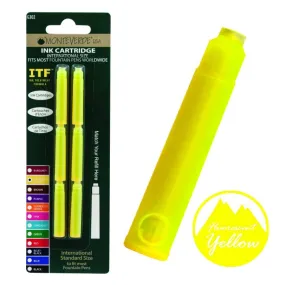 Monteverde Ink Cartridge For Fountain Pen Fluorescent Yellow