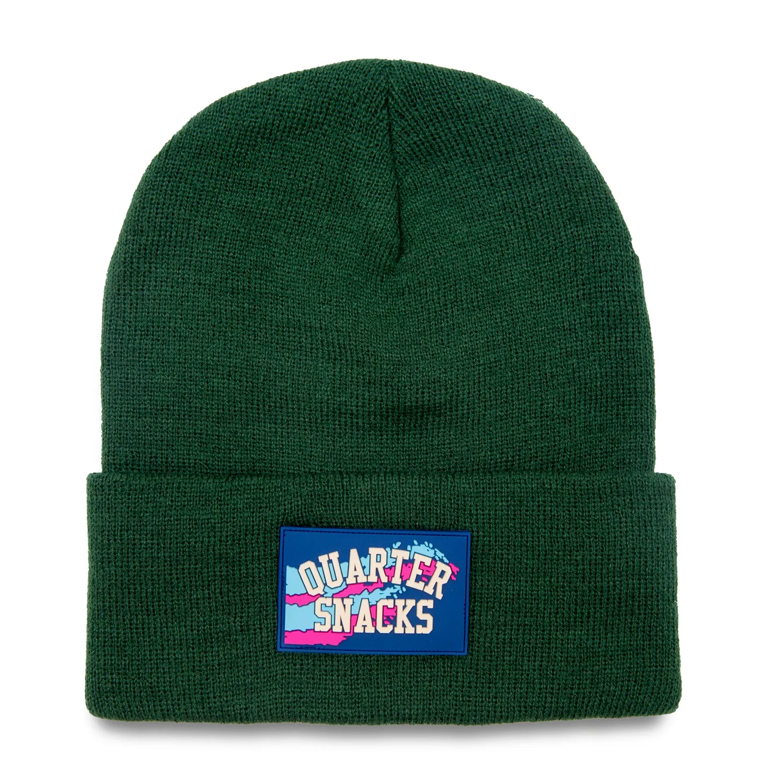 Quartersnacks Rubber Label Beanie Forest Green