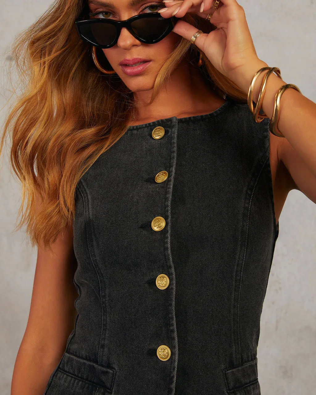 Sadie Denim Vest Top