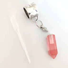 Scarf Jewellery - Perfume Bottle - Rose Quartz (with pipette) 