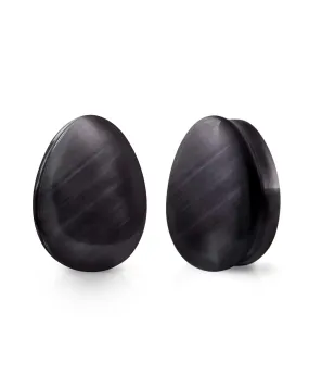 Smoky Dragon's Eye Teardrop Plugs