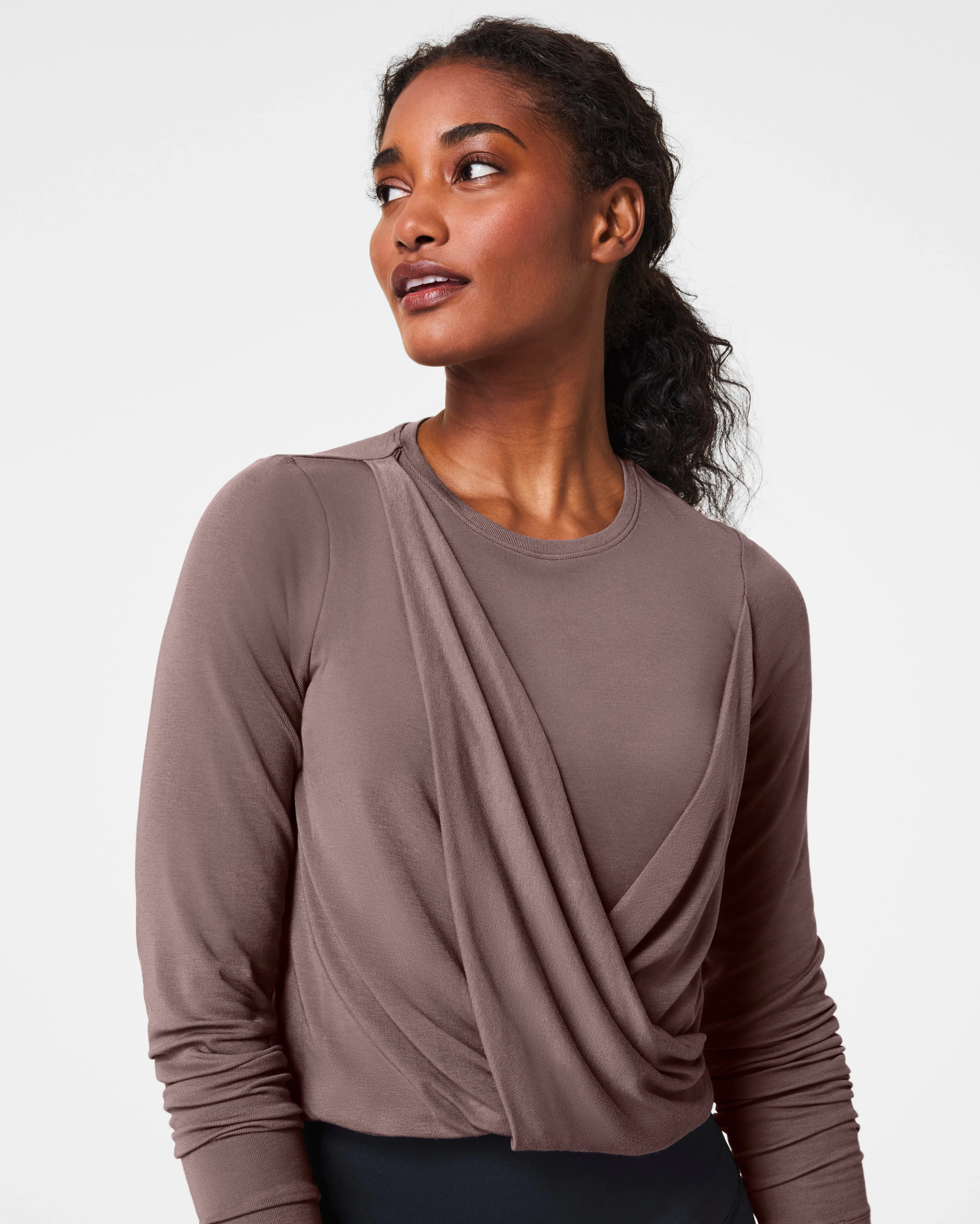 SPANX Better Base Long Sleeve Wrap Top