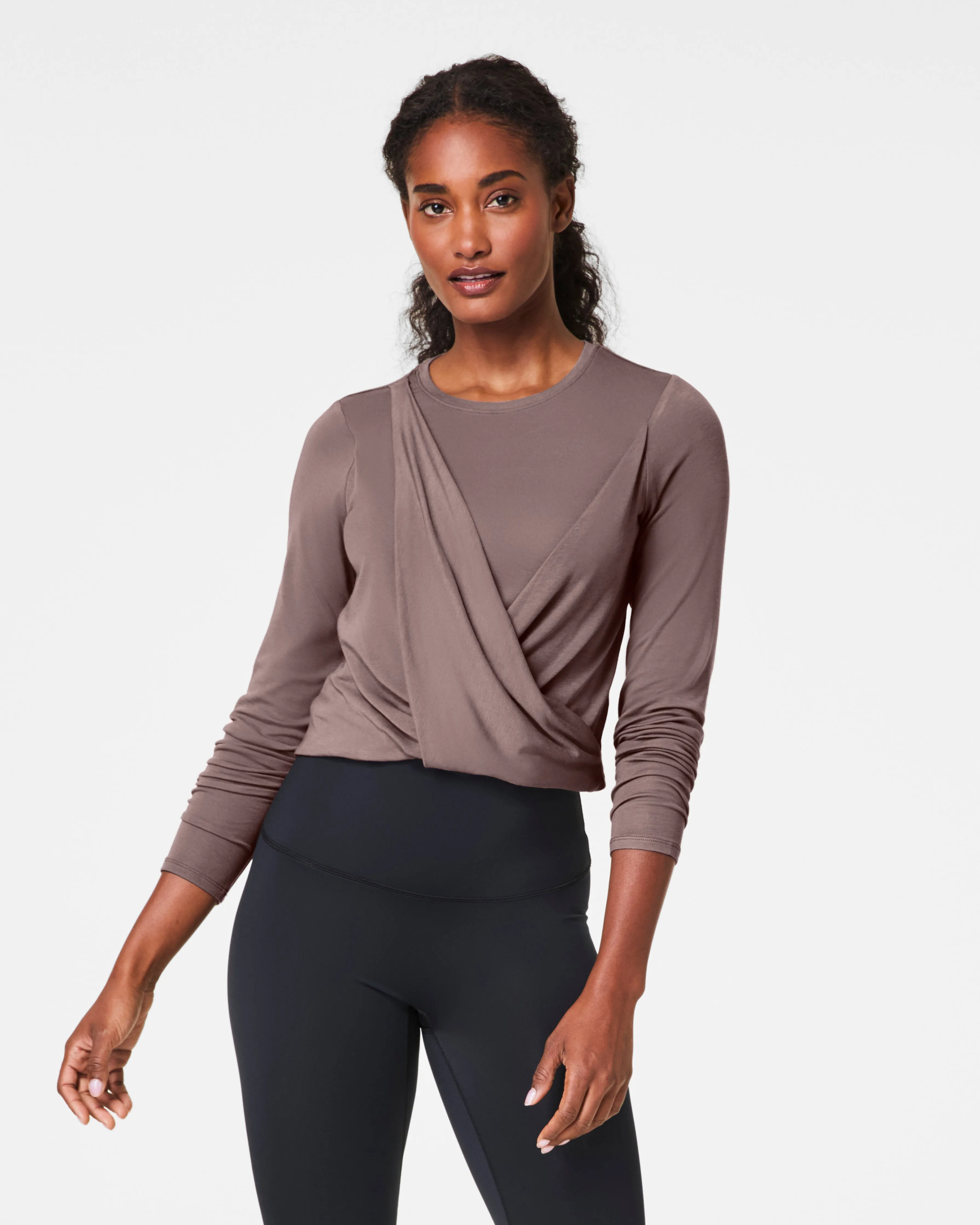 SPANX Better Base Long Sleeve Wrap Top