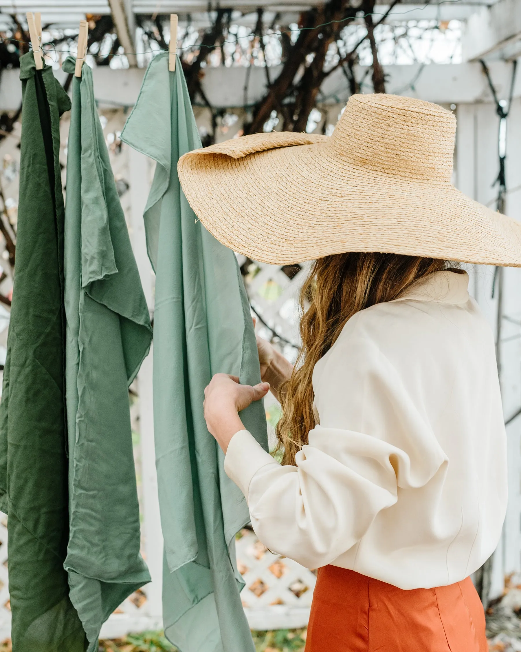 'The Classic' Washable Silk Scarf in Sage