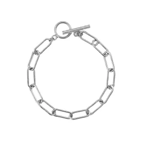 Toggle Link Chain Bracelet - Silver