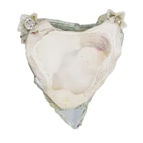 WHITE SHELL HEART BROOCH - SEABED